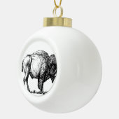 American Buffalo Bison Keramische Bal Ornament (Rechts)