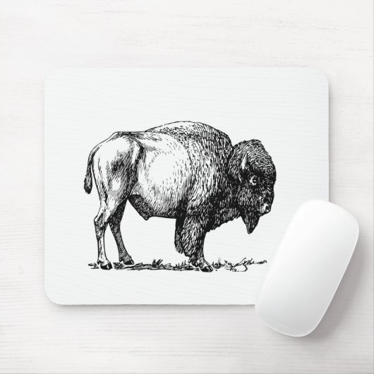 American Buffalo Bison Muismat (Met muis)