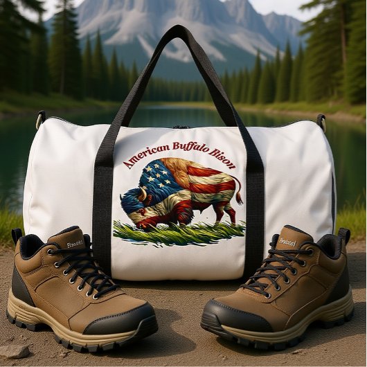 American Buffalo Bison Proudly Patriotic Plunjezak