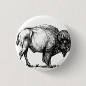American Buffalo Bison Ronde Button 3,2 Cm (Voorkant)