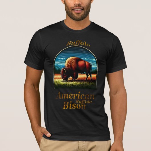 American Buffalo Bison T-shirt (Voorkant)