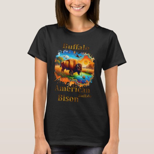 American Buffalo Bison T-shirt (Voorkant)