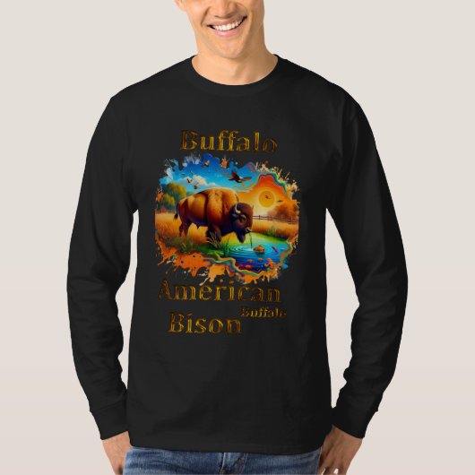 American Buffalo Bison T-shirt (Voorkant)