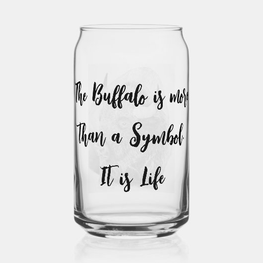 American Buffalo Blikvorm Glas (Achterkant)