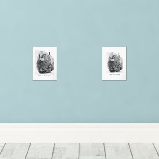 American Buffalo Muurkunst Sets (Houten vloer)