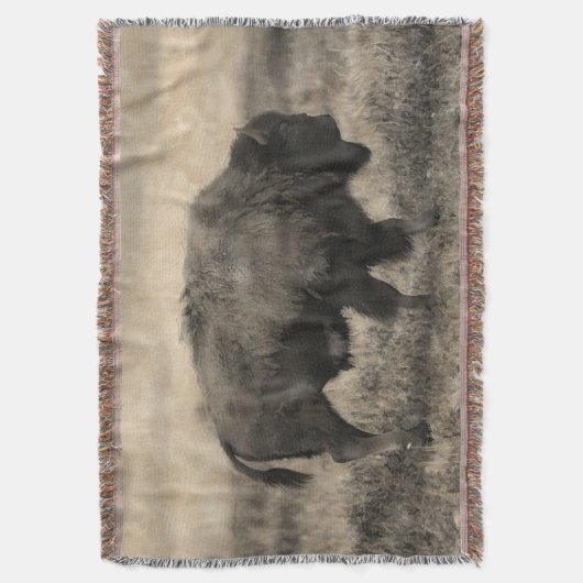 American Buffalo - Plains Bison Deken (Voorkant Verticaal)