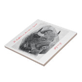 American Buffalo Tegeltje (Zijkant)