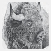 American Buffalo Vierkante Sticker (Voorkant)