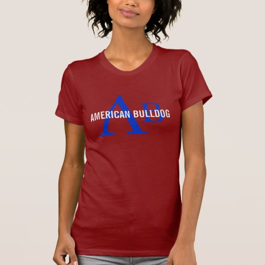 American Bulldog Breed Monogram T-shirt (Voorkant)