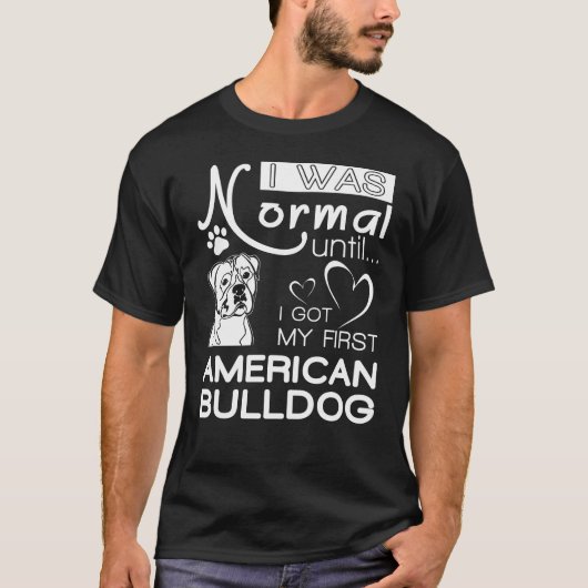 American Bulldog cadeau t-shirt voor hondenliefheb (Voorkant)