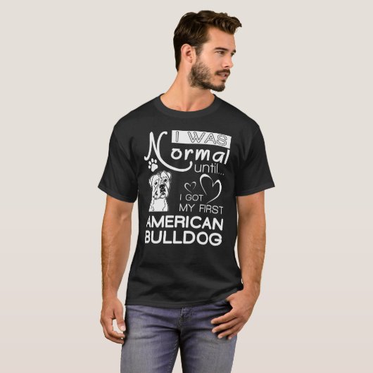 American Bulldog cadeau t-shirt voor hondenliefheb (Voorkant volledig)