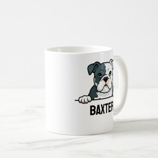 American Bulldog Custom Naam Schattige Huisdier Ho Koffiemok (Voorkant rechts)