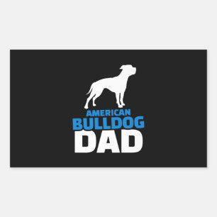 American Bulldog Dad Premium Gift for Bulldog Love Rechthoekige Sticker