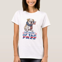American Bulldog Home of the Free T-shirt