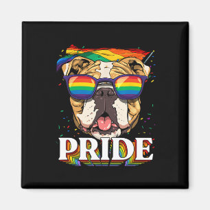 American Bulldog LGBTQ Rainbow Flag Pride Maand Do Magneet