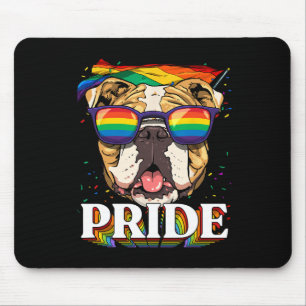 American Bulldog LGBTQ Rainbow Flag Pride Maand Do Muismat