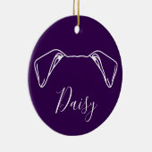 American Bulldog Ornament (Paw Prints) (Rechts)