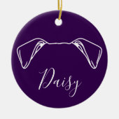 American Bulldog Ornament (Paw Prints) (Voorkant)