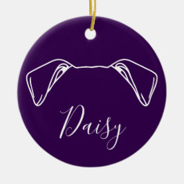 American Bulldog Ornament (Paw Prints)