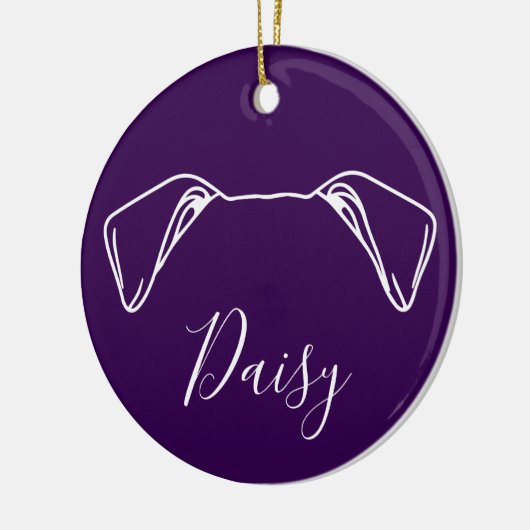 American Bulldog Ornament (Paw Prints) (Links)