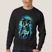 American Bulldog Paint Blue Design Dog Mom Dad Trui (Voorkant)