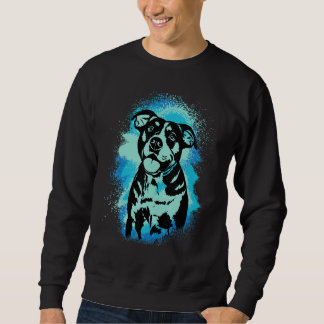 American Bulldog Paint Blue Design Dog Mom Dad Trui