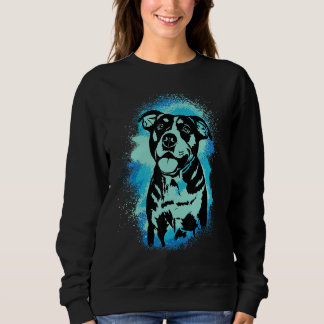 American Bulldog Paint Blue Design Dog Mom Dad Trui