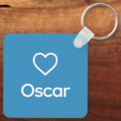 American Bulldog Rainbow Bridge Aangepaste hondenn Sleutelhanger (Achterkant)