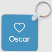 American Bulldog Rainbow Bridge Aangepaste hondenn Sleutelhanger (Achterkant)