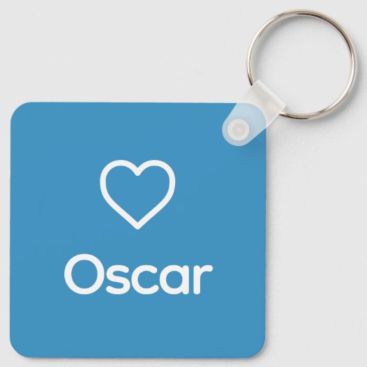 American Bulldog Rainbow Bridge Aangepaste hondenn Sleutelhanger (Achterkant)