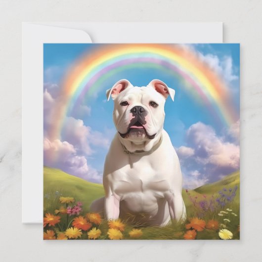American Bulldog Rainbow Bridge aangepaste naam ho (Voorkant)