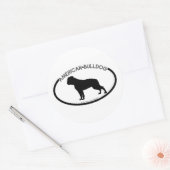 American Bulldog Silhouette Zwart Sticker (Envelop)