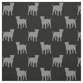 American Bulldog Silhouettes Pattern Cool Dogs Stof (Swatch)