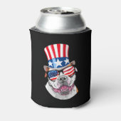American Bulldog USA Flag Pet 4 juli Blikjeskoeler (Blikje Achterkant)