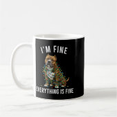 American Bully Christmas I'm Fine Everything Is Fi Koffiemok (Links)