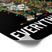 American Bully Christmas I'm Fine Everything Is Fi Poster (Hoek)