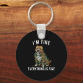 American Bully Christmas I'm Fine Everything Is Fi Sleutelhanger (Voorkant)