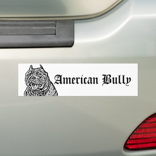 American Bully Dog bumper sticker (Op auto)