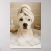 american bully dog cute funny bathroom decor poster (Voorkant)