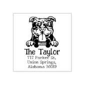 American Bully Dog, het adres van de douaneretour, Rubberstempel (Afrduk)