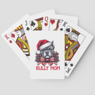 American Bully Dog Mom Christmas Hondenliefhebber Pokerkaarten