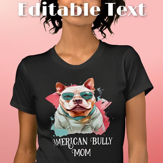 American Bully Dog Mom zonnebril T-shirt