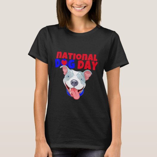 American Bully Dog National Dog day T-shirt (Voorkant)