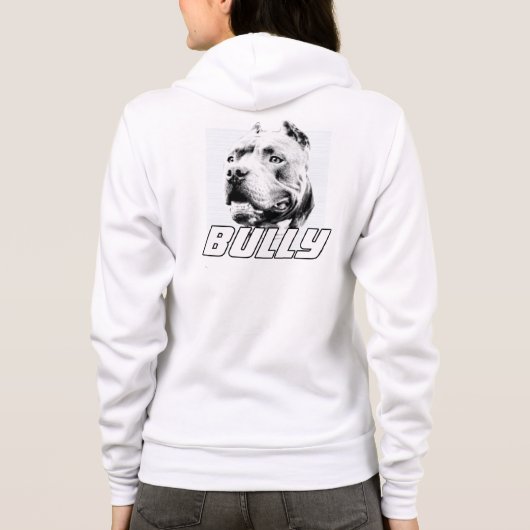 American Bully Dog Zip Hoodie Sweatshirt (Achterkant)
