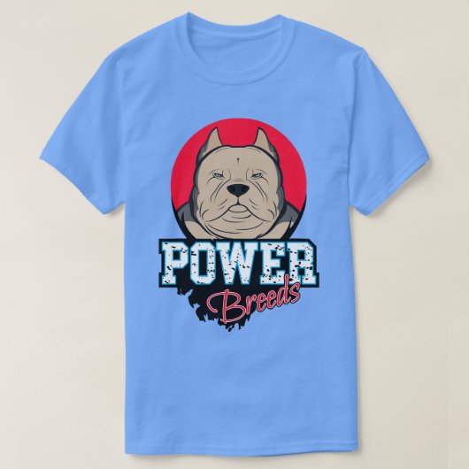 American Bully Fawn Power-rassen T-shirt (Design voorkant)