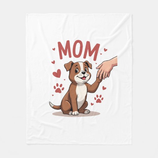 American Bully Mam Cute Dog Mama Funny Women Fleece Deken (Voorkant)
