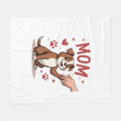 American Bully Mam Cute Dog Mama Funny Women Fleece Deken (Voorkant (Horizontaal))