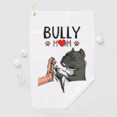 American Bully Mam Cute Dog Mama Funny Women Golfhanddoek (Insitu)