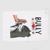 American Bully Mam Cute Dog Mama Funny Women Golfhanddoek (Horizontaal)
