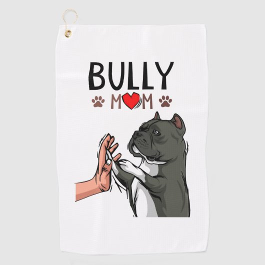 American Bully Mam Cute Dog Mama Funny Women Golfhanddoek (Voorkant)